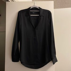Black Satin Blouse